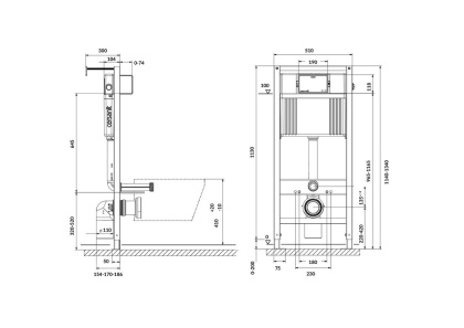 Инсталляция AQUA PRIME P 50Z для унитаза Инсталляция AQUA PRIME P 50Z для унитаза