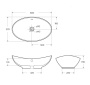 Раковина керамическая накладная, овальная BB1087