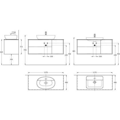 Тумба PLAZA Modern подвесная с ящиками 120, белая глянцевая PLB.M.120.3\WHT
