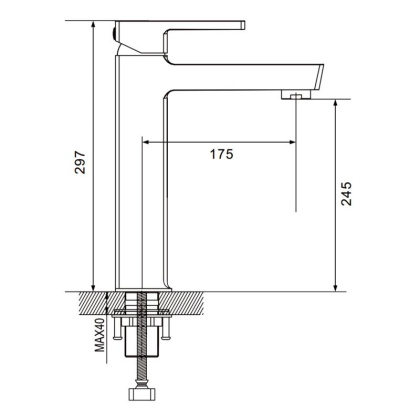 Смеситель для раковины ROSE R18G R1811G-1