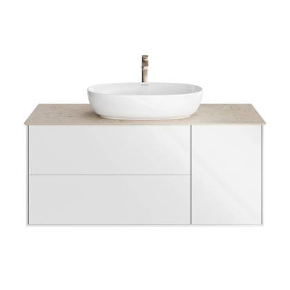 Тумба PLAZA Modern подвесная с ящиками 120, белая глянцевая PLB.M.120.3\WHT