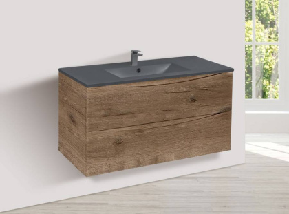 База под керамическую раковину Mia 1000 подвесная, 2 выкатных ящика soft close, V.Oak База под керамическую раковину Mia 1000 подвесная, 2 выкатных ящика soft close, V.Oak