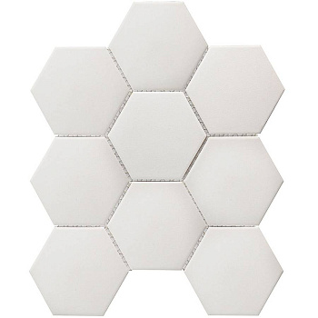 Противоскользящая мозаика, Hexagon Big White Antislip 95x110, Non-Slip Противоскользящая мозаика, Hexagon Big White Antislip 95x110, Non-Slip