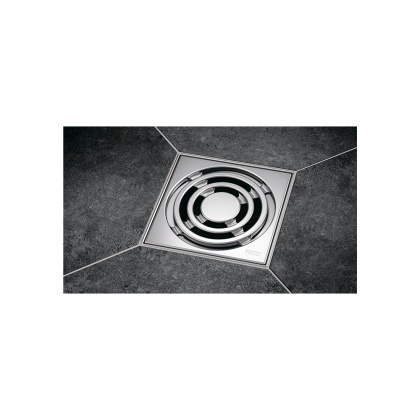 Комплект точечного трапа с сифоном DN 50 и декоративной решеткой Комплект точечного трапа с сифоном DN 50 и декоративной решеткой