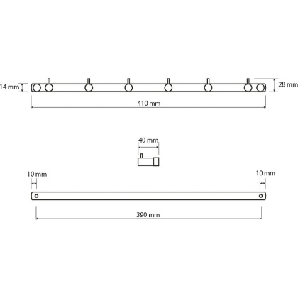 Планка с 6 крючками