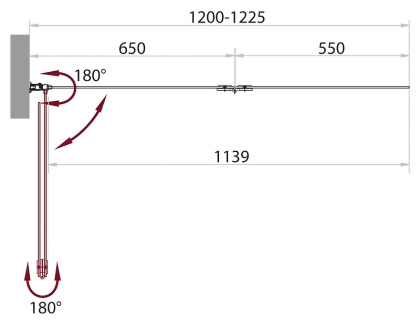 Душевая шторка на ванну BelBagno SELA-V-21-120/140-C-Cr