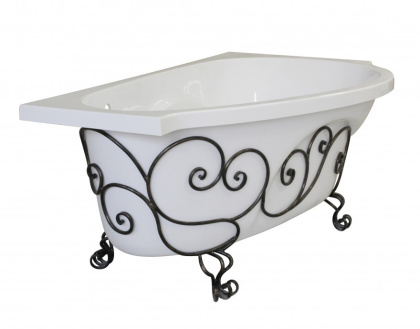 Кованая подставка для ванны "Грация" левая (патина) Кованая подставка для ванны "Грация" левая (патина)