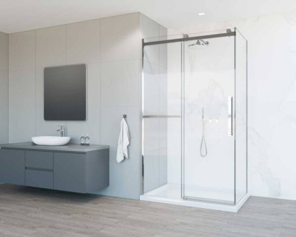 Душевой уголок Como Soft VSR-1CS1013CL, 1300*1000, хром, стекло прозрачное