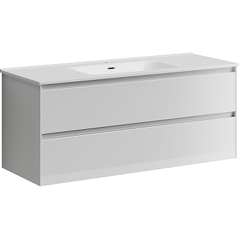 Тумба подвесная SANCOS Cento 1190х450х500, c двумя ящиками оснащенными доводчиками, белый глянец, арт. CN120-1W Тумба подвесная SANCOS Cento 1190х450х500, c двумя ящиками оснащенными доводчиками, белый глянец, арт. CN120-1W