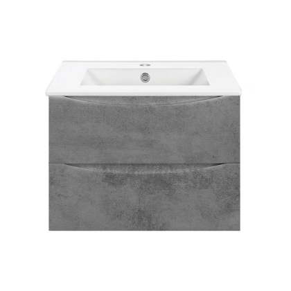 База под керамическую раковину Mia 700 подвесная, 2 выкатных ящика soft close, Beton База под керамическую раковину Mia 700 подвесная, 2 выкатных ящика soft close, Beton