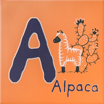 Декор OS\A228\5187 Зоопарк A оранжевый (20см*20см*6,9мм) (10шт/0,4м2), шт