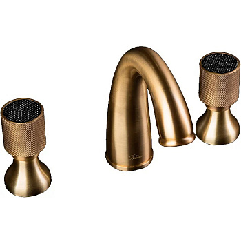 Смеситель для умывальника на 3 отв. ROYAL CRYSTAL black, бронза_Комплект Смеситель для умывальника на 3 отв. ROYAL CRYSTAL black, бронза_Комплект