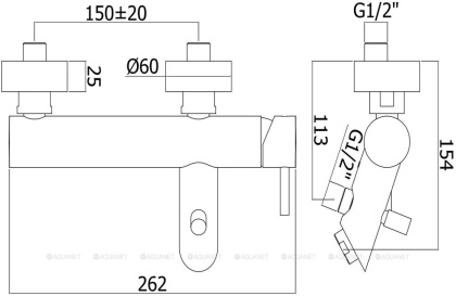 Смеситель для ванны с душем Paffoni Light LIG023BO