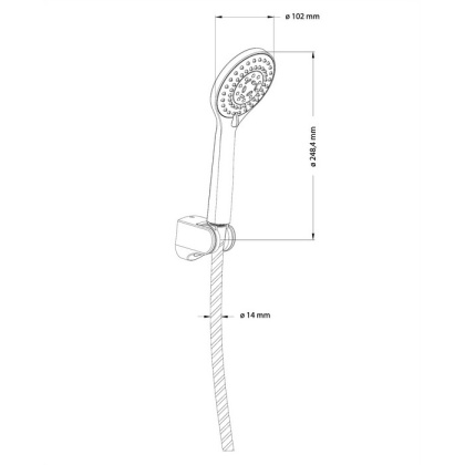 Душевой гарнитур точечный OMNIRES YOSEMITE-PBL (черный) Душевой гарнитур точечный OMNIRES YOSEMITE-PBL (черный)