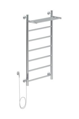 Полотенцесушитель электрический Aquanet Mauro 100х50 Тэн слева, с полкой