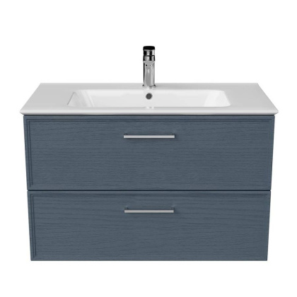 Тумба PIANO Classic подвесная 85 см, 2 ящика, ясень синий матовый PIA.CL.85\BLU.M