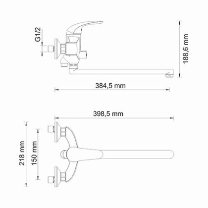 Rossel 2802L Смеситель для ванны с длинным изливом Wasserkraft Rossel 2802L Смеситель для ванны с длинным изливом Wasserkraft