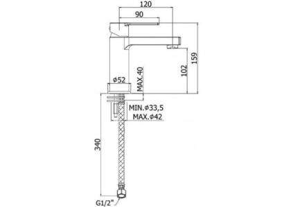 Смеситель для раковины Paffoni Ringo RIN071CR