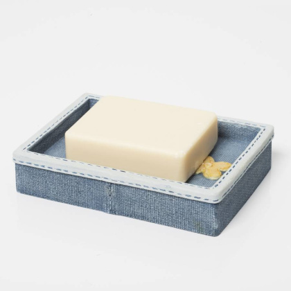 Мыльница Lossa, 12,8х2,7х9,4 см, голубая, K-3429