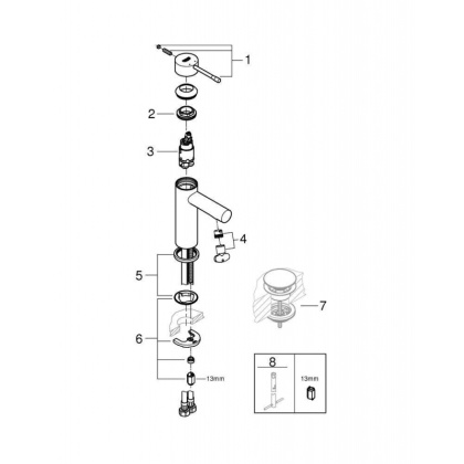 Смеситель для раковины Grohe Essence New 34294001 хром