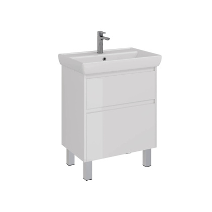 Тумба Lemark COMBI 70см под 1 раковину, подвесная/напольная, 2 ящика, цвет корпуса, фасада: Белый глянец Тумба Lemark COMBI 70см под 1 раковину, подвесная/напольная, 2 ящика, цвет корпуса, фасада: Белый глянец