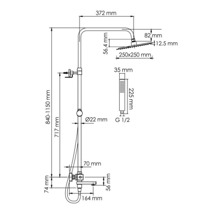 A299.255.218.BM Thermo Душевой комплект с термостатическим смесителем
