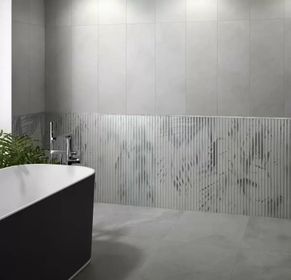 Декор K1310IA120810 Ombra White 3D Palm Matt.Rec. 30x90 Декор K1310IA120810 Ombra White 3D Palm Matt.Rec. 30x90