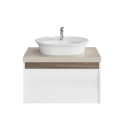 Тумба с раковиной Kerama Marazzi Modula 80 см MO.80.1+1\WHT глянцевый белый