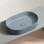 Умывальник чаша накладная овальная (цвет Серо-Голубой Матовый) Element 608*385*122мм