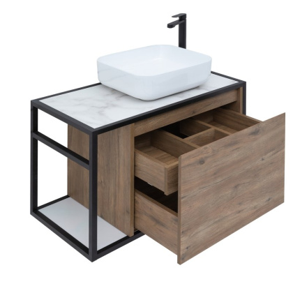 Тумба под раковину Aquanet Nova Lite Loft 75 R дуб рустикальный Тумба под раковину Aquanet Nova Lite Loft 75 R дуб рустикальный