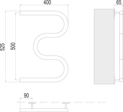 Полотенцесушитель Terminus Электро 25 М-обр 400х500 