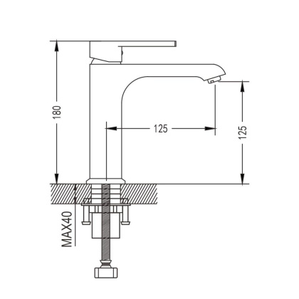 Смеситель для раковины латунь, хром S9301 Смеситель для раковины латунь, хром S9301