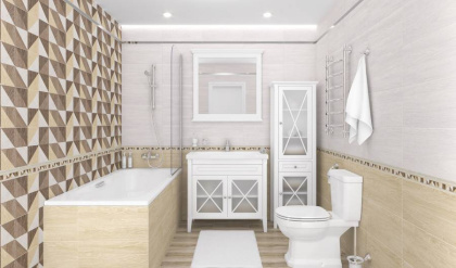 Плитка настенная 34007 Village бежевый микс 25*50 (12шт/1,5м2), м2