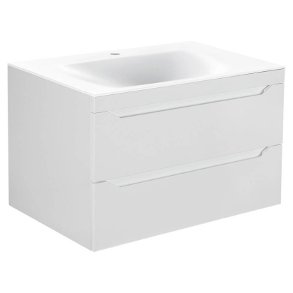 База под раковину Fine 800 подвесная, 2 выкатных ящика soft close, G.White База под раковину Fine 800 подвесная, 2 выкатных ящика soft close, G.White