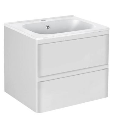 База под раковину Vico 600 подвесная, 2 выкатных ящика soft close, G.White База под раковину Vico 600 подвесная, 2 выкатных ящика soft close, G.White