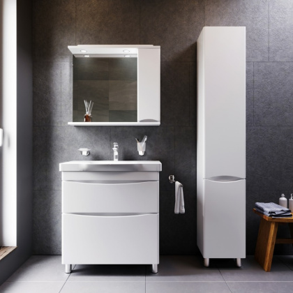 Шкаф-колонна напольный правый Like, 190х35х30 см, белый, M80CSR0356WG