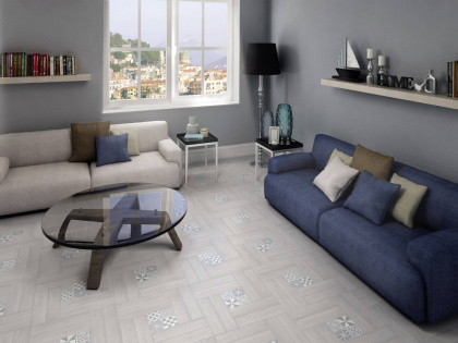 Вставка Амальфи орнамент коричневый  9,8x9,8x0,7 STG_A402_1266H