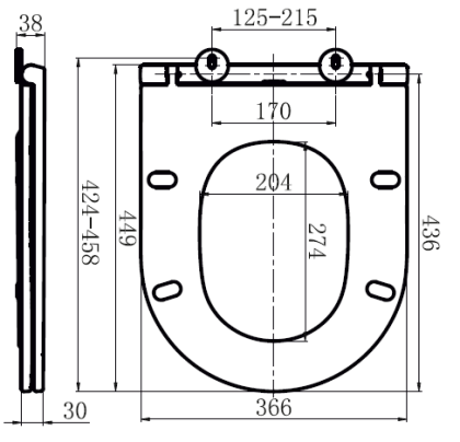 Сиденье для унитаза с микролифтом, быстросъемное C507853WH Inspire Сиденье для унитаза с микролифтом, быстросъемное C507853WH Inspire