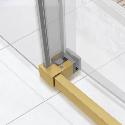 Душевая дверь Slim Soft VDS-1SS140CLG, 1400, брашированное золото, стекло прозрачное