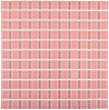 Мозаика стеклянная Pink Glass (чип 4*25*25) 300*300 (22шт/1.98м2), м2
