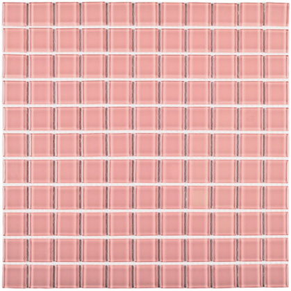Мозаика стеклянная Pink Glass (чип 4*25*25) 300*300 (22шт/1.98м2), м2