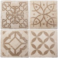 Натуральный травертин, ORNAMENT №6 10x10, Provance