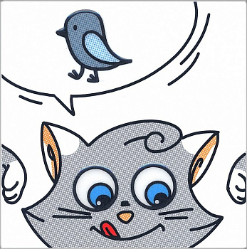 Керамическая плитка Kerama Marazzi Декор Кошки-Мышки. Птичка матовый 20х20 Керамическая плитка Kerama Marazzi Декор Кошки-Мышки. Птичка матовый 20х20