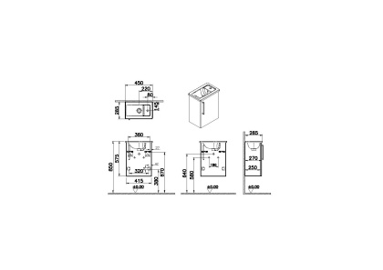 Модуль Root 45 см с квадратной раковиной, с дверцей, глянцевый белый, правосторонний Модуль Root 45 см с квадратной раковиной, с дверцей, глянцевый белый, правосторонний
