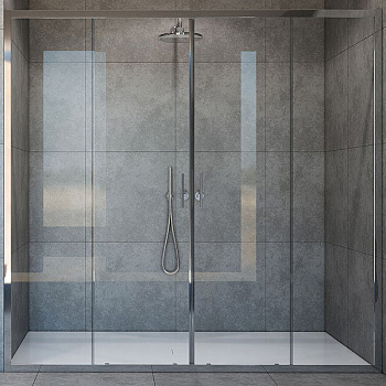 Душевая дверь Garda VDS-1G2170CL, 1700, хром, стекло прозрачное