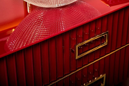 Тумба MONACO 100см h74см бордо глянец + золото под раковину чашу 867-100-RG Boheme