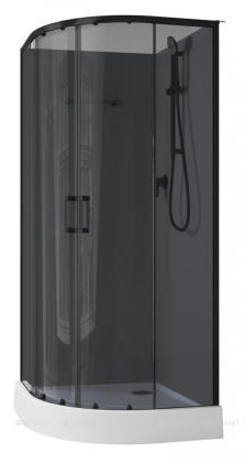 Душевая кабина Aquanet Passion EVO R black 90x90 набор 4