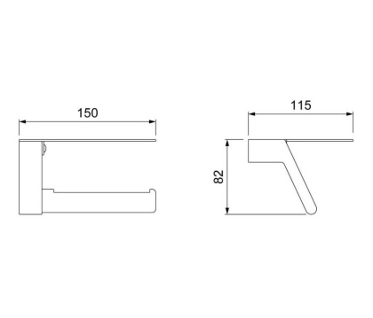 Бумагодержатель с полкой для телефона Timo Selene 10043/00 хром