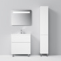 M90CSR0306WG GEM, шкаф-колонна, напольный, правый, 30 см, двери, push-to-open, цвет: Белый, глянец