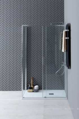 Боковая стенка Aquanet Pleasure Evo 800 AE65-F80-CT профиль хром, стекло прозрачное